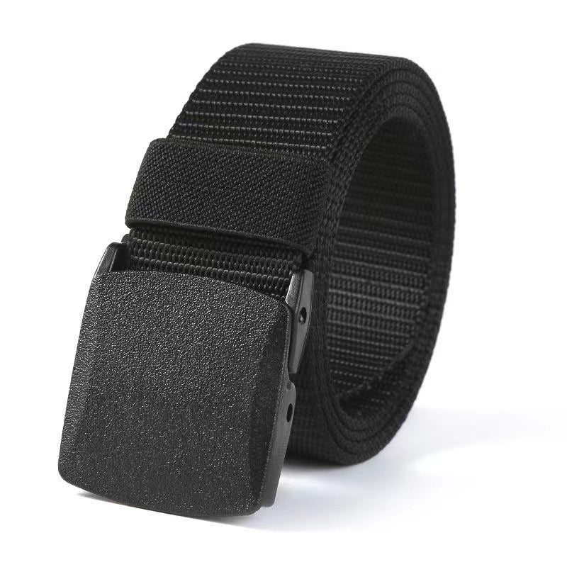 Nylon tactical belt for men's non-metallic outdoor sports belt, student military training canvas belt