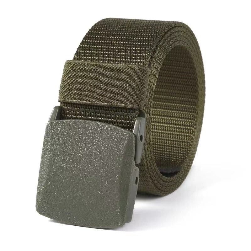 Nylon tactical belt for men's non-metallic outdoor sports belt, student military training canvas belt